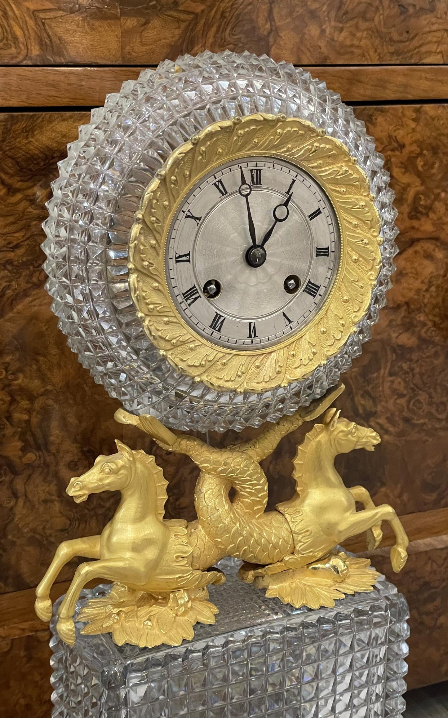 Stunning Charles X Ormolu & Cut Glass Clock