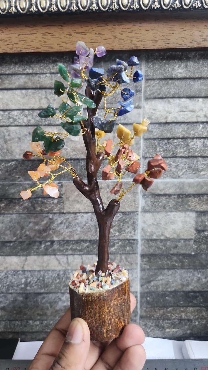 7 Chakra Natural Gemstone Crystal Tree