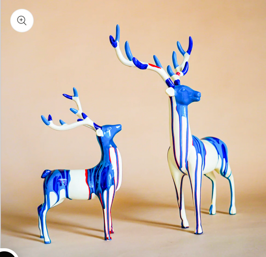 Blue Lagoon Deer Animal Figurine