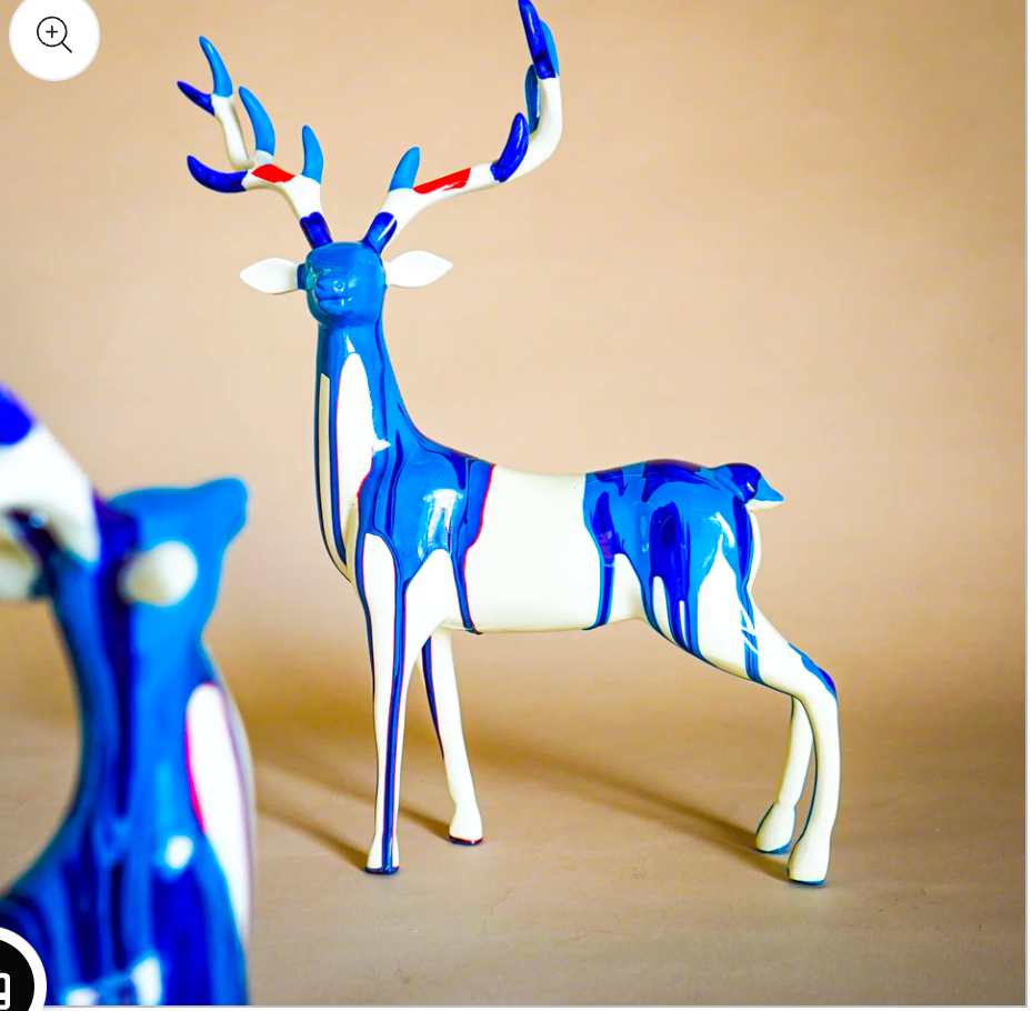 Blue Lagoon Deer Animal Figurine