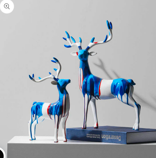 Blue Lagoon Deer Animal Figurine