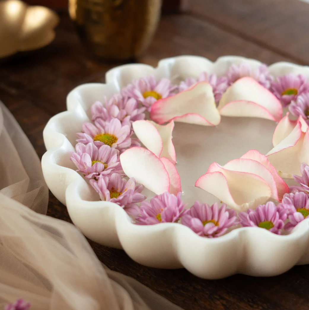 Decorative Bowl ,RITUALISTIC Marble Leher Urli