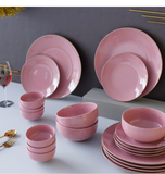 The Earth Store Pink Marble 21 Piece Ceramic Gift Dinner Set