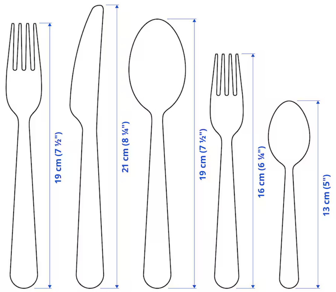 60-piece flatware set, stainless steel