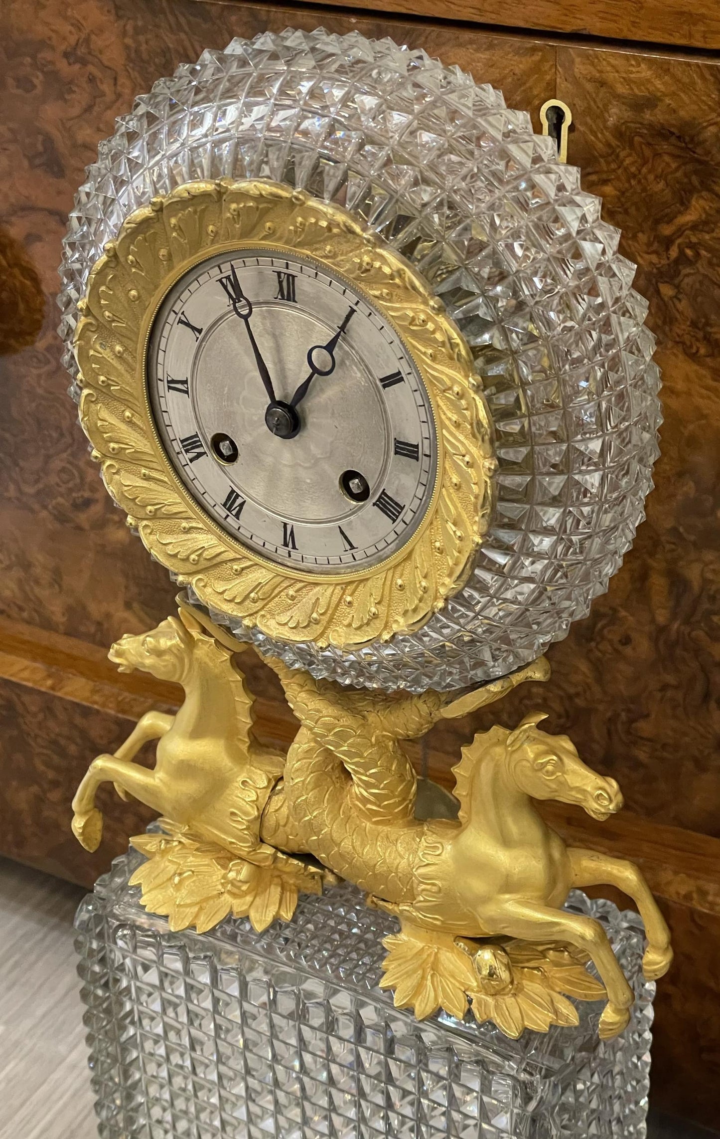 Stunning Charles X Ormolu & Cut Glass Clock