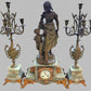 19th Century Large French Garniture Clock