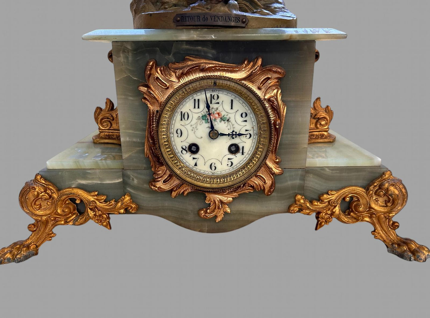 19th Century Large French Garniture Clock