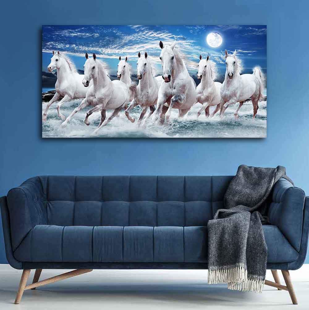 Seven Running Horses Wall Painting