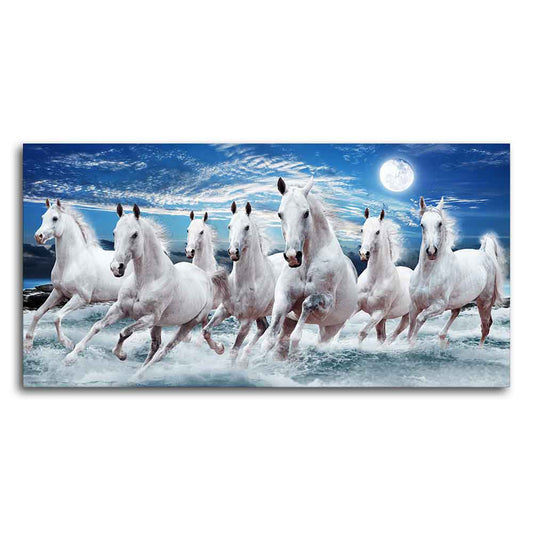 Seven Running Horses Wall Painting